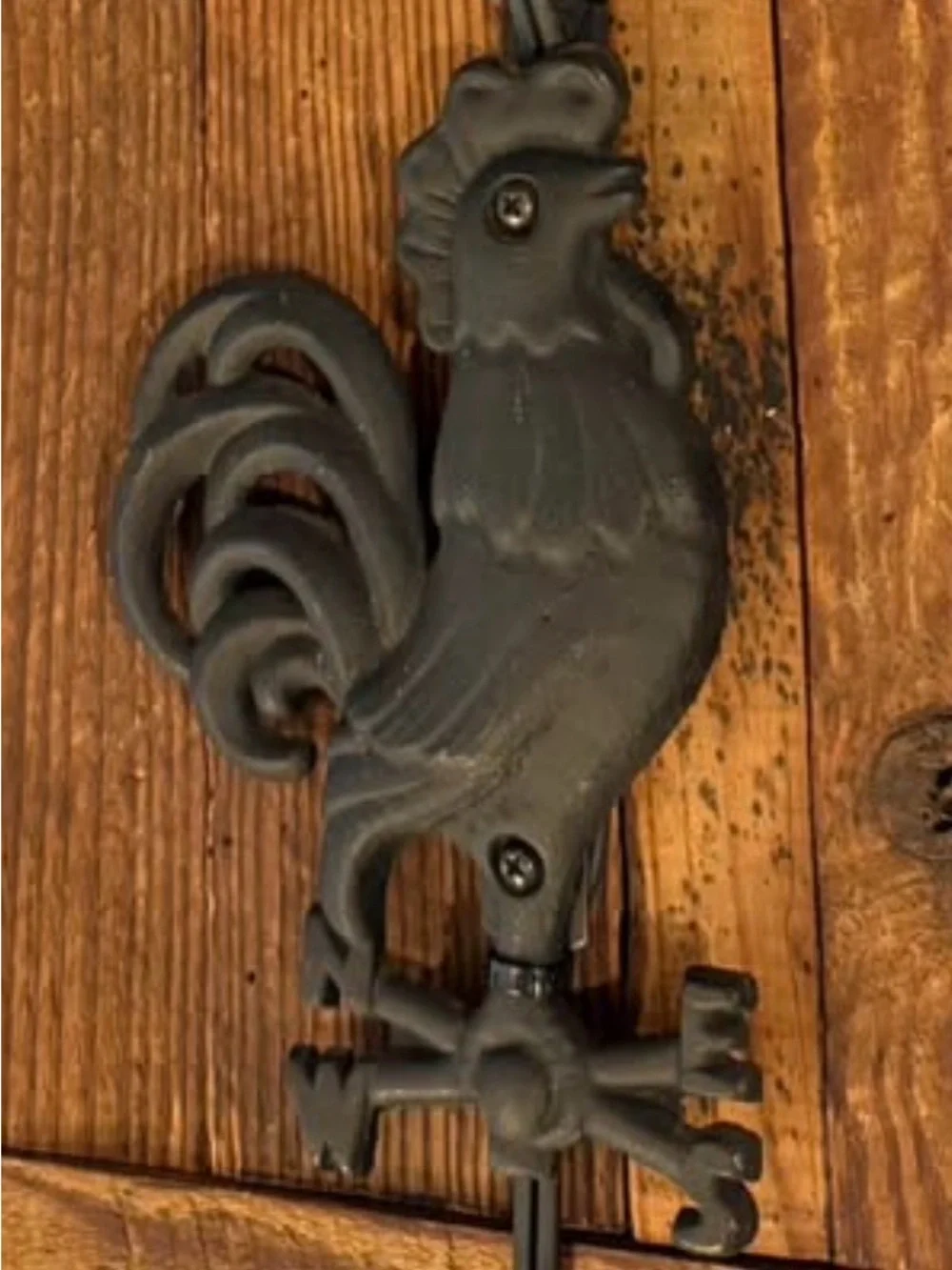 Black Rooster Wall Sconce Lamp - Rustic Home Wall Decor